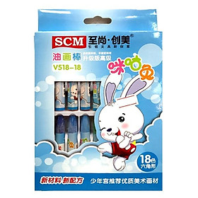 Hộp 18 Bút Sáp Dầu SCM V518-18