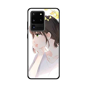 Ốp Lưng Dành Cho Samsung Galaxy S20 Ultra mẫu Cô Gái Mắt Xanh - Hàng Chính Hãng