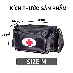 Túi y tế đen size M