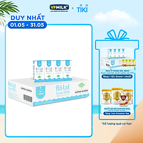 Sữa Tươi Đà Lạt True Milk Không Đường Hộp 180ml Thùng 48 Hộp