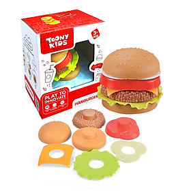 Đồ Chơi Nấu Ăn Humburger 3 TOONYKIDS - Đồ Chơi Nhà Bếp Cho Bé - Hamburger TN079