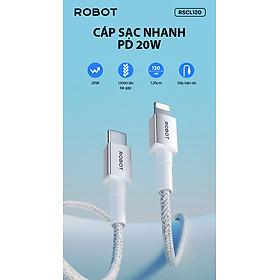 Mua Cáp sạc nhanh ROBOT RSCL120 Công suất 20W Chất liệu dây bện dù Dây dài 120cm - HÀNG CHÍNH HÃNG