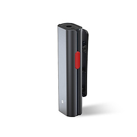 SmartMike Silver Wireless BT Microphone Noise Reduction Audio Recording Clip-on Mic for Vlogging Short Video Recording