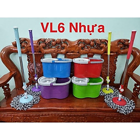 Bộ lau nhà  360 độ rổ nhựa mâm nhựa