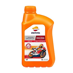 Repsol Racing 10W40 1L - Nhớt tổng hợp 100% dành cho xe máy số, xe mô tô PKL