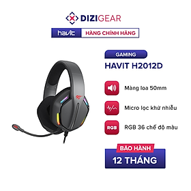 Mua Tai Nghe Gaming Headphone HAVIT H2012D  Driver 50mm  Đèn RGB 36 Chế Độ Màu  Mic Khử Ồn - Hàng Chính Hãng