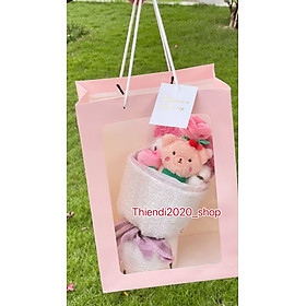 TDGB_Quà tặng bó hoa thú nhồi bông xinh xắn  quà tặng dịp sinh nhật, 8/3, nOEL, Valentine