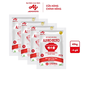 Combo 4 gói Bột ngọt AJI-NO-MOTO 454g