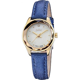 Đồng Hồ Nữ Quai Da Julius JA-723E - Quai Xanh