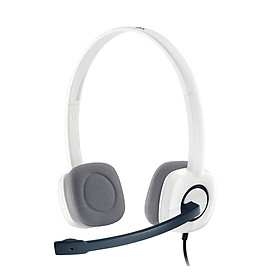 Mua Tai nghe chụp tai Logitech H150 - 2 jack 3.5mm  Mic khử giảm tiếng ồn  âm thanh nổi - Hàng chính hãng - Màu Trắng