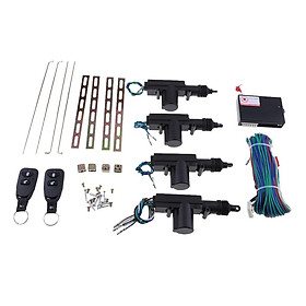 4 Door Power Central Lock Kit w/2 Keyless Entry Car Remote Control Conversion