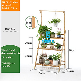 Mua Kệ để cây cảnh  chậu hoa 3 tầng - 70cm có giá treo