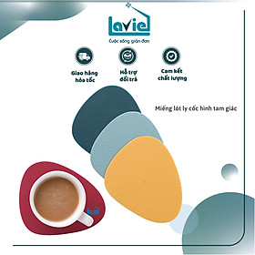 Mua Set 2 Miếng lót ly cốc hình tam giác bằng silicon - dễ dàng vệ sinh