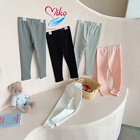 Quần thun dài, quần leggings ôm cho bé gái đi chơi đi học size 10-40kg chất cotton co giãn chuẩn form