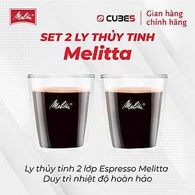 Mua Set 2 ly espresso thủy tinh Melitta 2 lớp 80ml - Nhập khẩu từ Đức