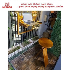 Mua Bàn gỗ treo ban công hình bán nguyệt  gấp gọn  cải tiến