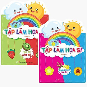 Sách - Combo 2 Cuốn Bé Tập Tô Màu Trái Cây Vườn Nhà Và Những Đóa Hoa Rực Rỡ - Bé Tập Làm Họa Sĩ