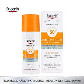 Kem Chống Nắng Kiểm Soát Nhờn Cho Da Dầu Eucerin Sun Gel-Creme Oil Control Dry Touch Spf 50 (50 Ml)
