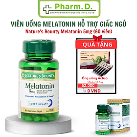 Viên Uống Hỗ Trợ Đều Hòa Giấc Ngủ NATURE'S BOUNTY Melatonin 5mg (60 Viên)