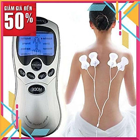 Máy massage xung điện 4 miếng dán vật lý trị liệu mát xa châm cứu bấm