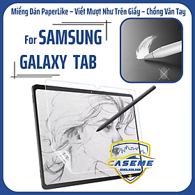 Miếng Dán Màn Hình PaperLike Dành Cho Samsung Galaxy Tab S10 FE/S10+, S9/S9 FE/S9 Plus/S9 Ultra, S8/S8+/S8 Utra,S7/S7 FE/S7+, Chống Vân Tay, Chống Chói, Viết Mượt - Hàng Nhập Khẩu - Galaxy Tab S7