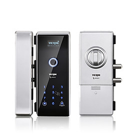 Mua Khóa cửa điện tử VICKINI 39701.002 SPR bạc sơn. Mở bằng vân tay  mật khẩu  thẻ từ. Hàng chính hãng