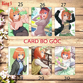 Card hình yotsuba Nakano Gotoubun no Hanayome 6 ảnh khác nhau/ Thẻ card yotsuba Nakano nhà có 5 nàng dâu