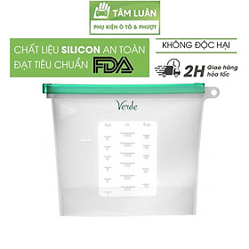 Túi silicon đựng thực phẩm Tâm Luân Verde đạt tiêu chuẩn FDA, an toàn không độc hại, sử dụng được ở nhiệt độ cao