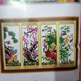 Mua Tranh thêu tứ quí 8064