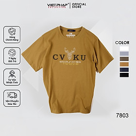 Áo Thun Nam VIỆT PHÁP Form Unisex Chất liệu Cotton co dãn thấm hút mồ hồi tốt 7803