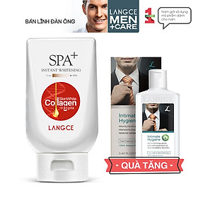 Collagen Trắng Da Spa+ Chống Nắng Giữ Ẩm - Làm Đều Sắc Da 180ml cho Nam TẶNG Gel Vệ Sinh Vùng Kín Nam 100ml LANGCE