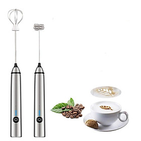 Máy đánh trứng, tạo bọt cà phê mini cầm tay NQ01 kích thước nhỏ gọn, tiện dụng - Bạc