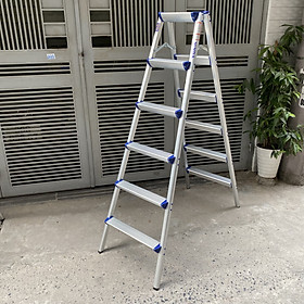 Mua Thang Nhôm Gấp Chữ A NINDA R06B siêu nhẹ loại 6 bậc  chiều cao 1.5 Mét- Hàng Chính Hãng