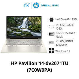 Laptop HP Pavilion 14-dv2071TU 7C0W0PA (Core i7-1255U | 16GB | 512GB | Iris Xᵉ Graphics | 14 inch FHD | Windows 11 | Warm Gold) - Hàng Chính Hãng