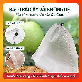 Mua set 100 Túi bọc trái cây 16x18cm bằng vải không dệt chuyên dùng bọc Ổi  Cam  Na  Bơ  Mãng cầu  Vú Sữa