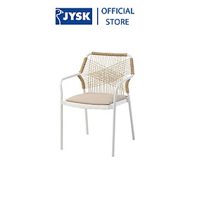 Ghế ngoài trời | JYSK Fastrup | nhôm/polyester | đen/trắng | R56xS60xC85cm