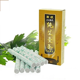 Mua (COMBO 6 Hộp) Hộp 10 cây nhang ngải cứu Tuệ Hải Đường dùng trong châm cứu. Ngải Nhung Nguyên Chất