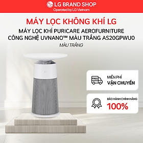 [Chỉ giao Miền Bắc/Nam] Máy lọc khí LG PuriCare AeroFurniture Công nghệ UV nano Màu trắng - AS20GPWU0.ABAE - Hàng Chính Hãng