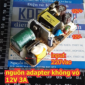 Mua Nguồn Adapter 12V 3A không vỏ kde1625