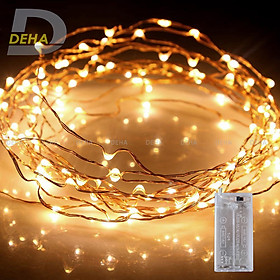 Dây đèn led đom đóm trang trí decor phòng, du lịch cắm trại, fairy light cao cấp (tùy chọn loại nguồn cấp, chiều dài dây và màu sắc)