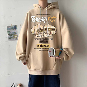 ÁO KHOÁC HOODIE TAY ĐẤM CÓ NHIỀU MÀU CHO KHÁCH HÀNG THA HỒ LỰA CHỌN - ÁO NỈ HOODIE HÌNH VÀ CHỮ TOMOAKI FIST IN RÕ NÉT