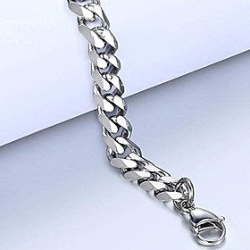 Dây chuyền inox nam móc xích cao cấp không đen BHDC192 - Bạc - 5mm