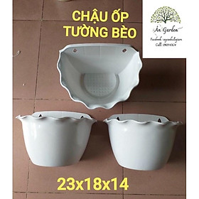 Mua chậu ốp tường bán nguyệt lượn sóng