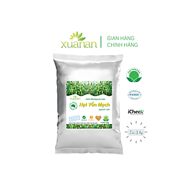 Hạt Yến Mạch Nguyên Cám Úc Xuân An [ko đường] Túi 3Kg (100% Australian Wholegrain Oats) (Giảm 30%)