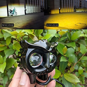 Đèn Trợ Sáng Xe Máy Ô Tô Mắt Cú X22 Pro 45W – Cốt Vàng Pha Trắng, ĐÈN TRANG TRÍ , ĐỒNG HỒ TREO TƯỜNG