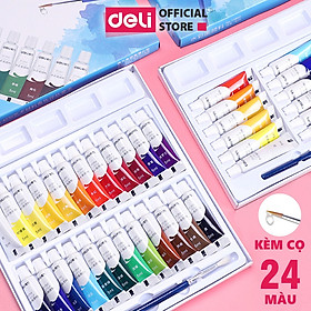 Hình ảnh Màu Nước Dạng Tuýp 5Ml Deli - 12 Màu/18 Màu/24 Màu - 73859 / 73860 / 73861