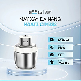 Mua Máy Xay Thịt inox Haatz CIM382 - 2 Cối 2 5L  500W Kèm Phụ Kiện Đánh Ruốc - Hàng Chính Hãng Bảo Hành 2 Năm