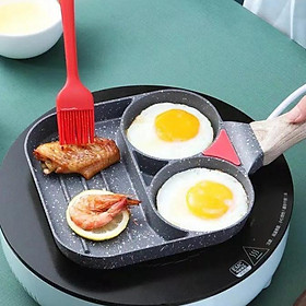 Chảo Chiên Rán 3 Ngăn Chống Dính – Dùng Được Cho Mọi Loại Bếp | Tiki