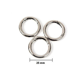 Mua Set 3 Vòng Khuyên Tròn Hiện Đại  Móc Khoen Chùm Khóa Trơn Kim Loại Màu Bạc  Móc Chùm Chìa Khóa  Móc Đa Năng - TakyHome 5070