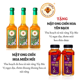 Combo 3 chai mật ong chín Honimore Hoa Miền Núi 630g